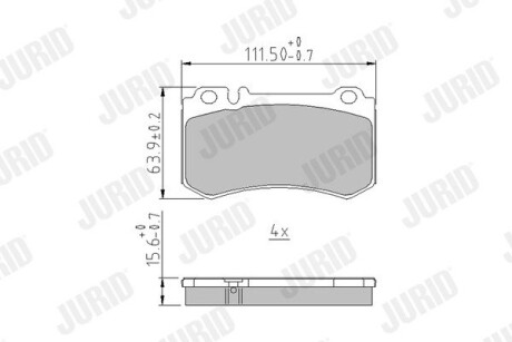 Тормозные колодки задние AMG Mercedes E-Class, S-Class, CLK, CLS, SL, SLR (2004->) Jurid 573302J