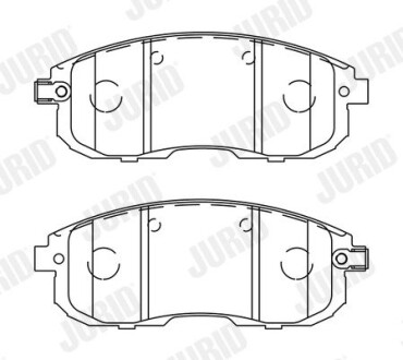 Гальмівні колодки передні Nissan Juke, Tiida, Teana, Cuba Jurid 573304J