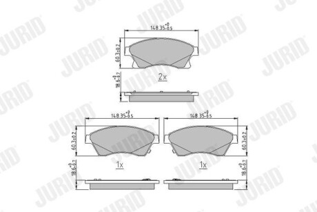 Гальмівні колодки передні Opel Astra / Chevrolet Cruze, Aveo Jurid 573332J