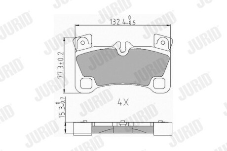 Тормозные колодки задние Porsche Cayenne / VW Touareg / Audi Q7 (2010->) Jurid 573339J