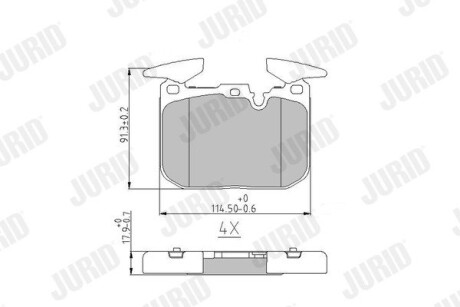 Гальмівні колодки передні M-Series BMW 1-Series / 2-Series / 3-Series / 4-Series / I8 Jurid 573355J