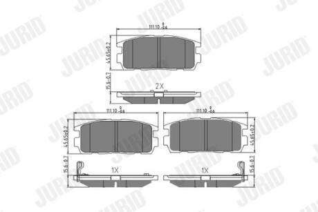 Тормозные колодки задние Opel Antara / Chevrolet Captiva Jurid 573386J