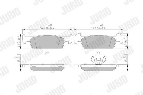 Колодки гальмівні дискові Jurid 573441J