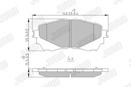 Гальмівні колодки передні Mazda 6 GJ Jurid 573444J