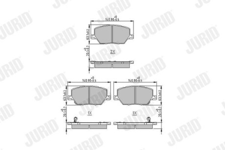 Гальмівні колодки предні ALFA ROMEO Tonale / FIAT 500X / JEEP Renagade Jurid 573610J