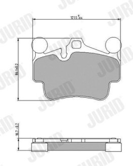 Гальмівні колодки передні Porsche 911, Boxter, Cayman Jurid 573650J