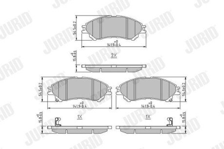 Тормозные колодки передние Suzuki SX4, Vitara (2013->) Jurid 573777J