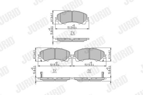 Колодки тормозные дисковые Jurid 573789J