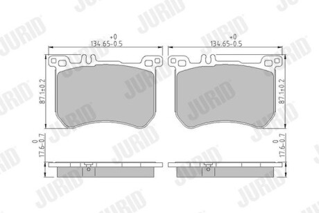 Гальмівні колодки передні Mercedes S-Class, SL (2012->) Jurid 573797J