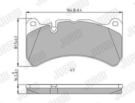 Тормозные колодки передние Mercedes CLK, SLK (AMG) (2005->) / Maserati Jurid 573799J