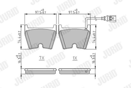 Тормозные колодки передние Audi A3, Q3, TT Jurid 573809J