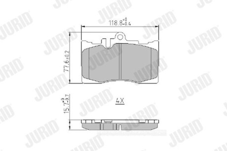 Гальмівні колодки передні LEXUS LS /TOYOTA CELSIOR Jurid 573935J