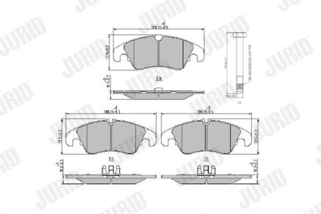 Гальмівні колодки передні Ford Focus II Jurid 573944J