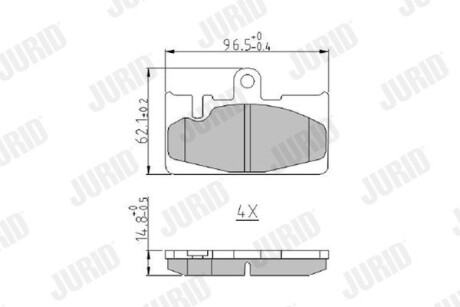 Тормозные колодки задние Lexus LS/ Toyota Celsior Jurid 573954J