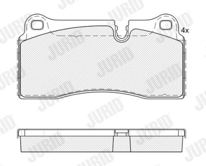 Гальмівні колодки задні BMW 2-Series (F22, F87) Jurid 574144J