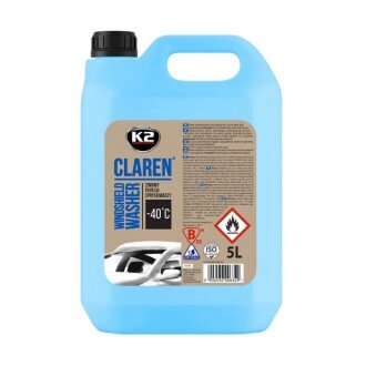 Омивач скла зимовий Claren Windshield Washer -40 °C з нейтральним ароматом концентрат 5 л (K645) K2 K20402