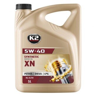 Олива моторна Synthetic Premium SN/CF XN 5W-40 5 л (O1135E) K2 K20901