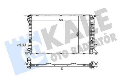 Радіатор охолодження Audi A4, A5, A6, Q3, Q5 OTO RADYATOR Kale 342340 (фото 1)