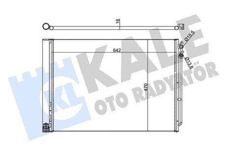 Радіатор кондиціонера BMW 5 F07, F10 (10-17) OTO RADYATOR Kale 342415