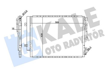 Радіатор кондиціонера Kia Sorento I Condenser OTO RADYATOR Kale 342625