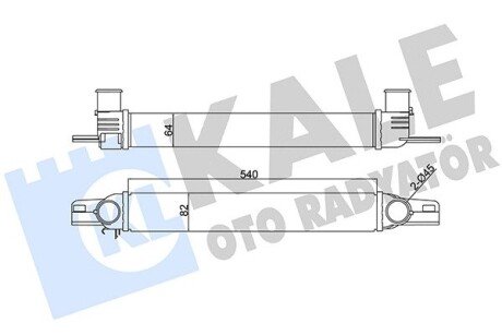 Інтеркулер Citroen Nemo (09-) OTO RADYATOR Kale 344300