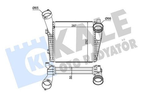 Інтеркулер VW Touareg, Porsche Cayenne OTO RADYATOR Kale 344740