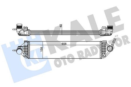 Інтеркулер Ford C-Max II, Focus III, Grand C-Max, Kuga II OTO RADYATOR Kale 344915 (фото 1)