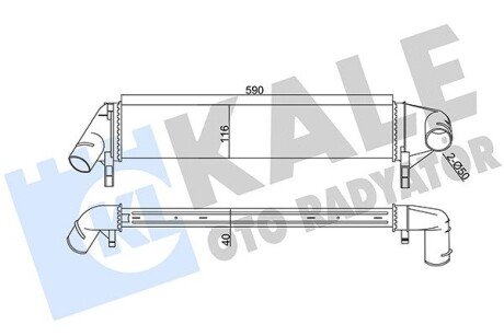 Інтеркулер Renault Logan (05-) OTO RADYATOR Kale 345085 (фото 1)