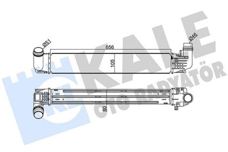 Інтеркулер Renault Duster (10-) OTO RADYATOR Kale 345090 (фото 1)