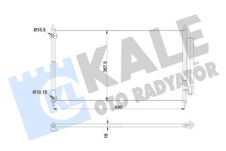 Радіатор кондиціонера Honda Accord IX M/A OTO RADYATOR Kale 345405