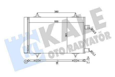 Радіатор кондиціонера Citroen C5 III, Peugeot 508 I, 508 Sw I OTO RADYATOR Kale 345665