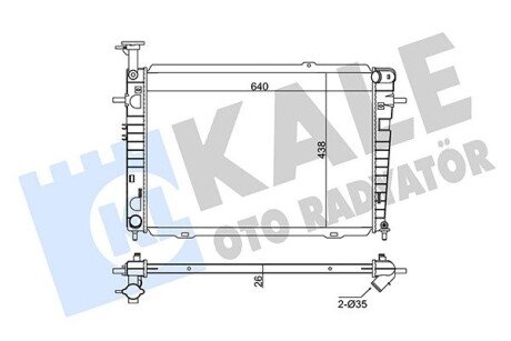 Радіатор охолодження Hyundai Tucson, Kia Sportage OTO RADYATOR Kale 346235