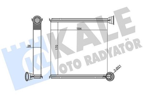 Радиатор обогревателя Audi A3 - Seat Leon, Leon Sc, Leon St - Skoda Octavia OTO RADYATOR Kale 346265