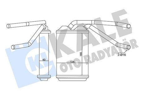 Радіатор обігрівача Ford Mondeo IV (09-14)/Daewoo Cielo, Espero OTO RADYATOR Kale 346320