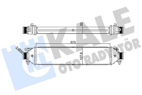 Інтеркулер Alfa Romeo Giulietta, Mito - Fiat Bravo II, Doblo OTO RADYATOR Kale 346400