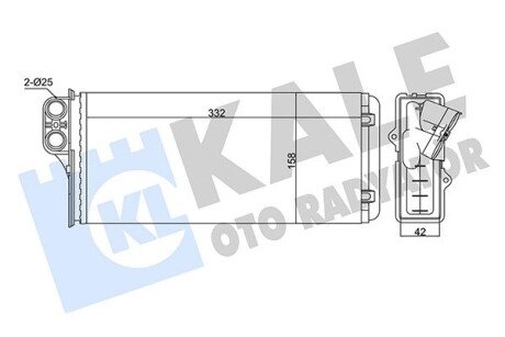 Радіатор обігрівача Renault Master II OTO RADYATOR Kale 346410