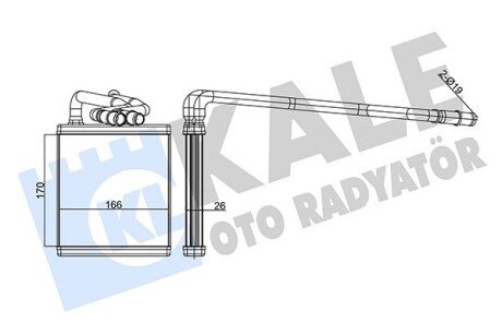 Радіатор обігрівача Ford Fiesta VI OTO RADYATOR Kale 346545