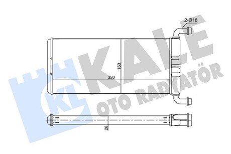 Радіатор обігрівача MB Sprinter/VW Crafter OTO RADYATOR Kale 346620