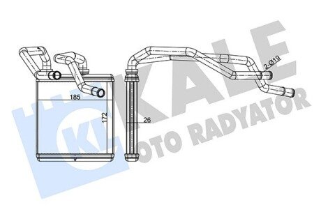 Радіатор обігрівача Nissan Qashqai, Qashqai +2, X-Trail Heater OTO RADYATOR Kale 346650