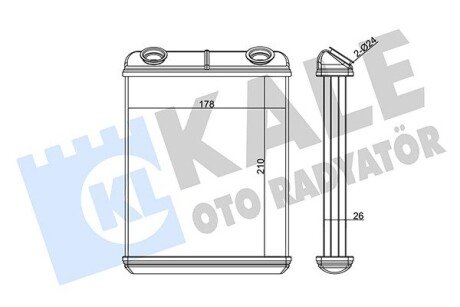 Радиатор отопителя Renault Laguna II (05-) Kale 346715