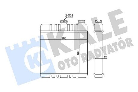 Радіатор обігрівача Opel Astra G, Zafira A, B OTO RADYATOR Kale 347115