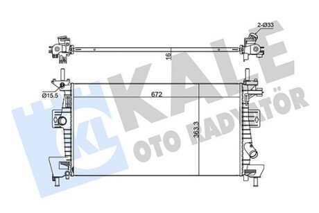 Радиатор охлаждения Ford C-Max Ii, Grand C-Max, Focus Iii Radiator Kale 347280