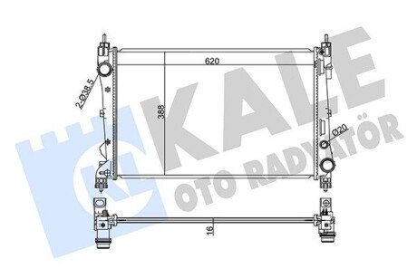 Радіатор охолодження Fiat Doblo, Pratico - Opel Combo Radiator OTO RADYATOR Kale 347325 (фото 1)