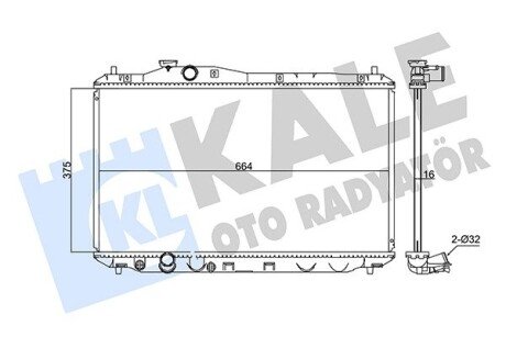 Радиатор охлаждения Honda Civic IX OTO RADYATOR Kale 347550