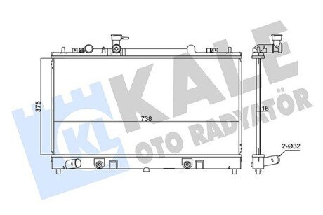 Радиатор охлаждения Mazda 6 OTO RADYATOR Kale 347880