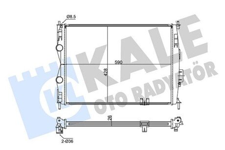 Радіатор охолодження Nissan Qashqai OTO RADYATOR Kale 348045