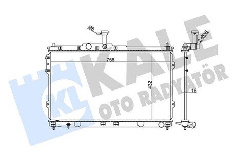 Радіатор охолодження Hyundai H1 OTO RADYATOR Kale 348345