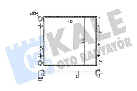 Радиатор охлаждения Seat Ibiza IV, Toledo IV, Skoda Fabia, Rapid OTO RADYATOR Kale 349245