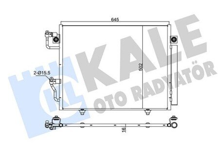 Радиатор кондиционера Mitsubishi Pajero III OTO RADYATOR Kale 350630