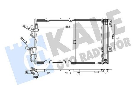 Радіатор кондиціонера Opel Astra H, Astra H Gtc, Zafira B OTO RADYATOR Kale 350650